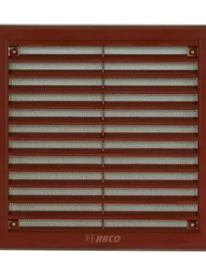 Větrací mřížka se síťovinou - krytka 200 x 200 mm - Hnědá Rychlé Dodání