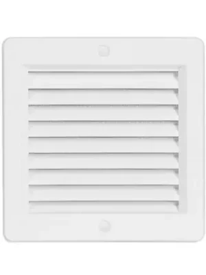 Větrací mřížka s rámečkem a síťovinou bílá 150 x 150 mm Přímo Od Výrobce