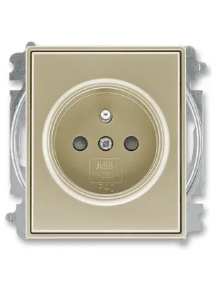 ABB 5519E-A02357 33 Time®, Time® Arbo Zásuvka jednonásobná s ochranným kolíkem, s clonkami, šampaňská Přímo Od Výrobce