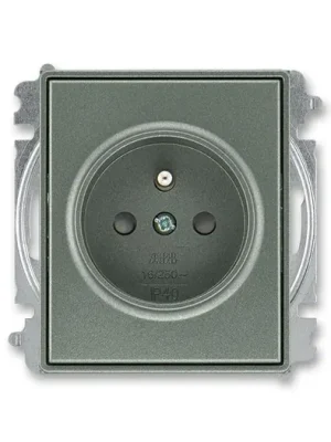 ABB 5519E-A02357 34 Time®, Time® Arbo Zásuvka jednonásobná s ochranným kolíkem, s clonkami, antracitová Časově Omezené