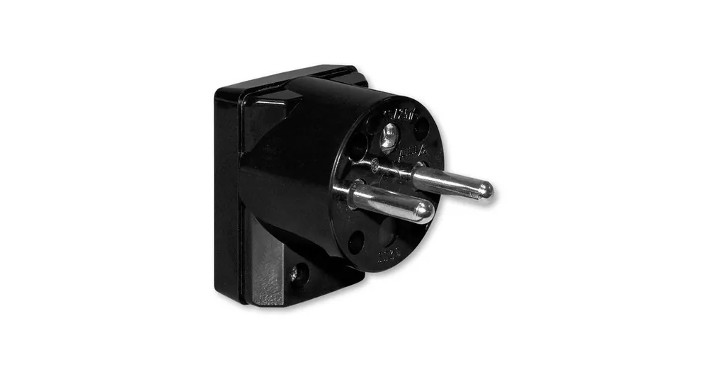 ABB 5536-2159 N Vidlice dvojpólová s ochranným kontaktem, s postranním vývodem, černá Rychlé Dodání