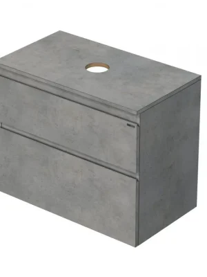 Značkový MATY DESK 70 cm beton se dvěma zásuvkami pro UM na desku (F186)