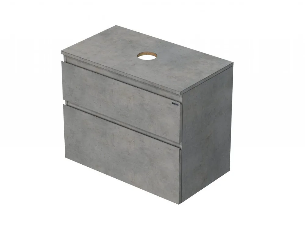 Značkový MATY DESK 70 cm beton se dvěma zásuvkami pro UM na desku (F186)