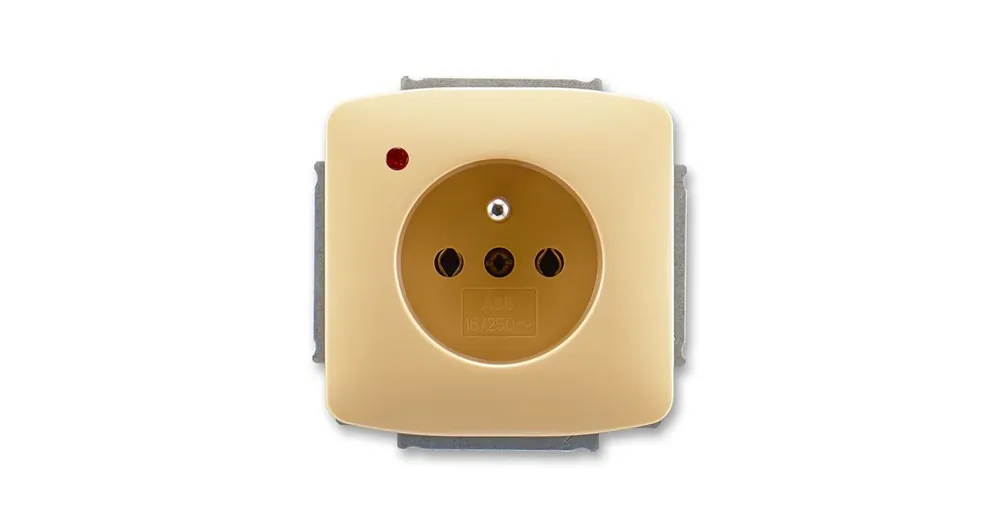 ABB 5598A-A2349 D Tango® Zásuvka jednonásobná s ochranným kolíkem, s ochranou před přepětím, béžová Nakupujte Hned