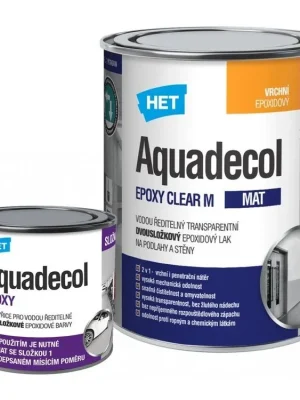 Poslední Šance HET® AQUADECOL EPOXY CLEAR M Lak epoxidový, dvousložkový, vodou ředitelný, sada s tužidlem