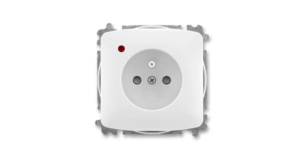 ABB 5599A-A02357 B Tango® Zásuvka jednonásobná s ochranným kolíkem, s clonkami, s ochranou před přepětím, bílá Objednat Nyní