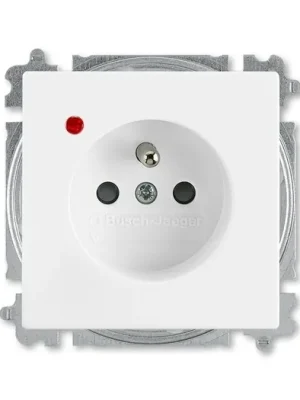 ABB 5599B-A0235784 Future® linear, Solo®, Solo® carat Zásuvka jednonásobná s ochranným kolíkem, s clonkami, s ochranou před přepětím, studio bílá Bezpečná Platba