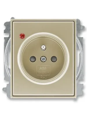 ABB 5599E-A02357 33 Time®, Time® Arbo Zásuvka jednonásobná s ochranným kolíkem s ochranou před přepětím ŠAMPAŇSKÁ Levný