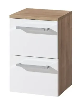 MEREO | BINO | skř&iacute;ňka spodn&iacute; | z&aacute;věsn&aacute; | &scaron;.35cm | 2 z&aacute;suvky | b&iacute;l&aacute;/dub Nejprodávanější