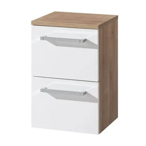 MEREO | BINO | skř&iacute;ňka spodn&iacute; | z&aacute;věsn&aacute; | &scaron;.35cm | 2 z&aacute;suvky | b&iacute;l&aacute;/dub Nejprodávanější