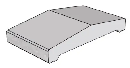 Akční Cena CSB CSBLOK stříška 40 Šedá 23 x 50 x 8,4 cm (paleta 28 ks)