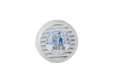 Mřížka ventilační PVC kulatá bílá D106 mm - univerzální Levný