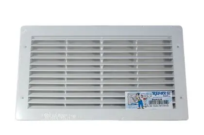 Mřížka ventilační PVC hranatá bílá 380 x 230 mm Levný