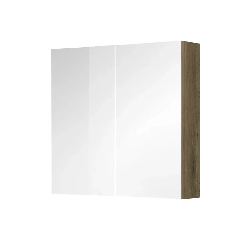 Nízká Cena Mereo Aira, koupelnová galerka 80 cm, zrcadlová skříňka, dub Halifax