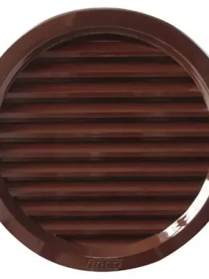 Značkový Mřížka větrací Haco kruhová 110 mm se síťovinou, plastová, hnědá