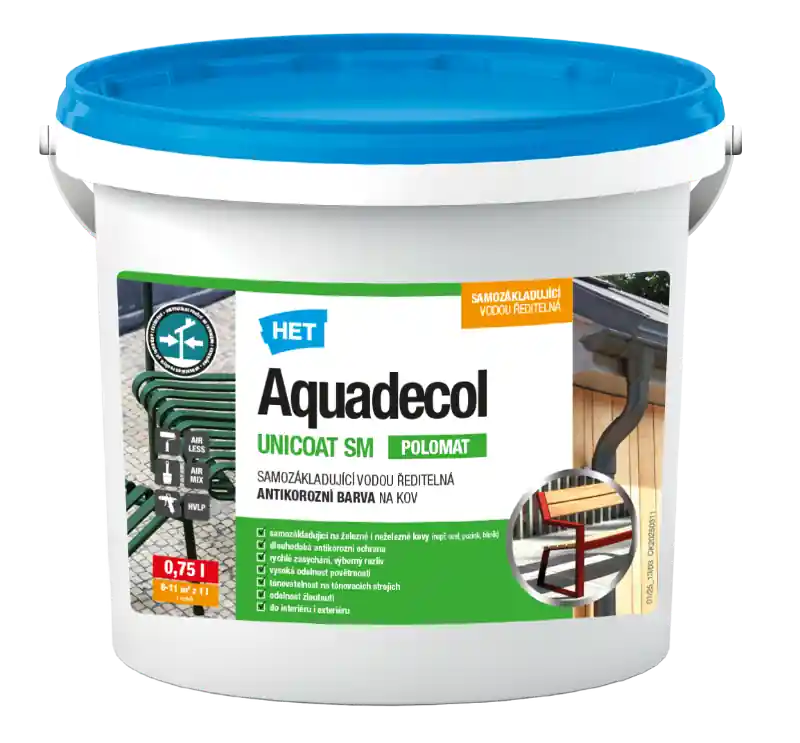 Aquadecol Unicoat SM - 3v1 0,75l<span class="small color-gray text-muted"> - Odstín RAL: Bílá</span> Dokud Zásoby Vydrží
