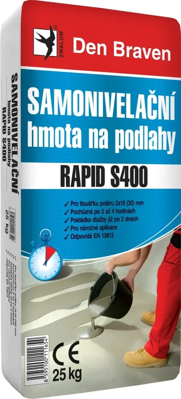DB RAPID S400 rychletuh.samoniv.hmota na podlahy 25kg (42) šedá Levný