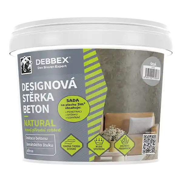 Akce DB designová stěrka BETON NATURAL odstín šedá 5kg