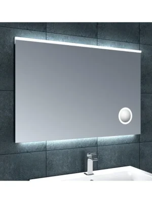 Sleva zrcadlo s LED osvětlením a kosmetickým zrcátkem 1000x650x30mm