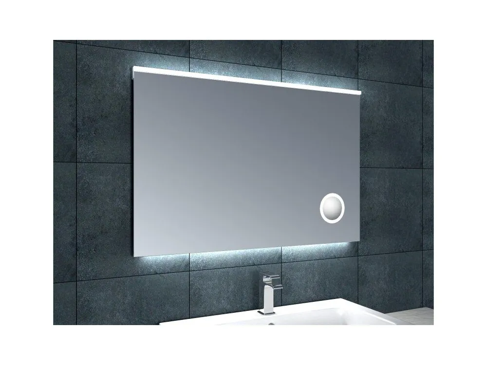 Sleva zrcadlo s LED osvětlením a kosmetickým zrcátkem 1000x650x30mm