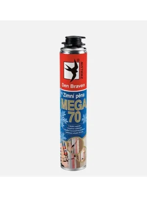 Akce Den Braven - Zimní pistolová pěna MEGA 70, pistolová dóza 870 ml, žlutá