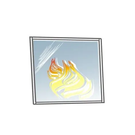 Značkový Krbové sklo - 390x295