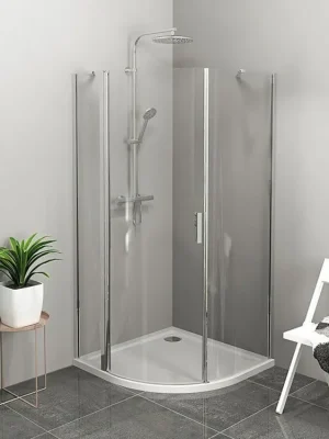 ZOOM čtvrtkruhová sprchová zástěna 900x900mm, čiré sklo, levá Sleva