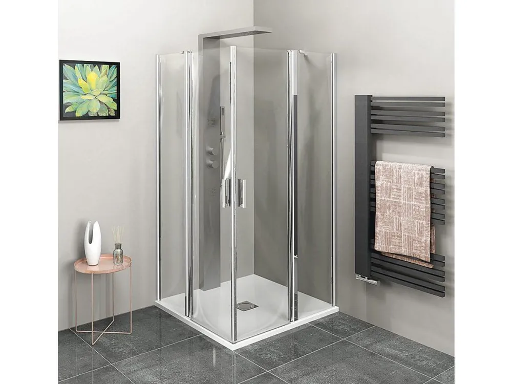 ZOOM čtvercová sprchová zástěna 900x900mm, čiré sklo Nízká Cena