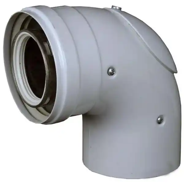 Značkový Regulus Koleno 90° 80/125 lité s kontrolním otvorem 8432