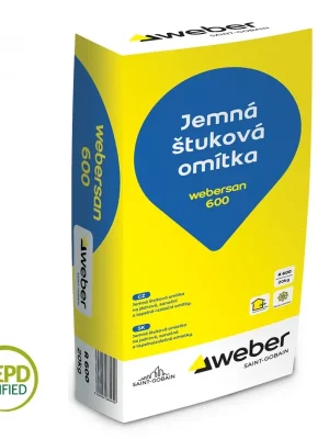 Značkový Omítka sanační Weber San 600 štuková jemná 20 kg