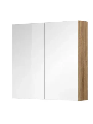 Značkový Mereo Aira, Mailo, Opto, Vigo, Ponte koupelnová galerka 80 cm, zrcadlová skříňka, dub Riviera