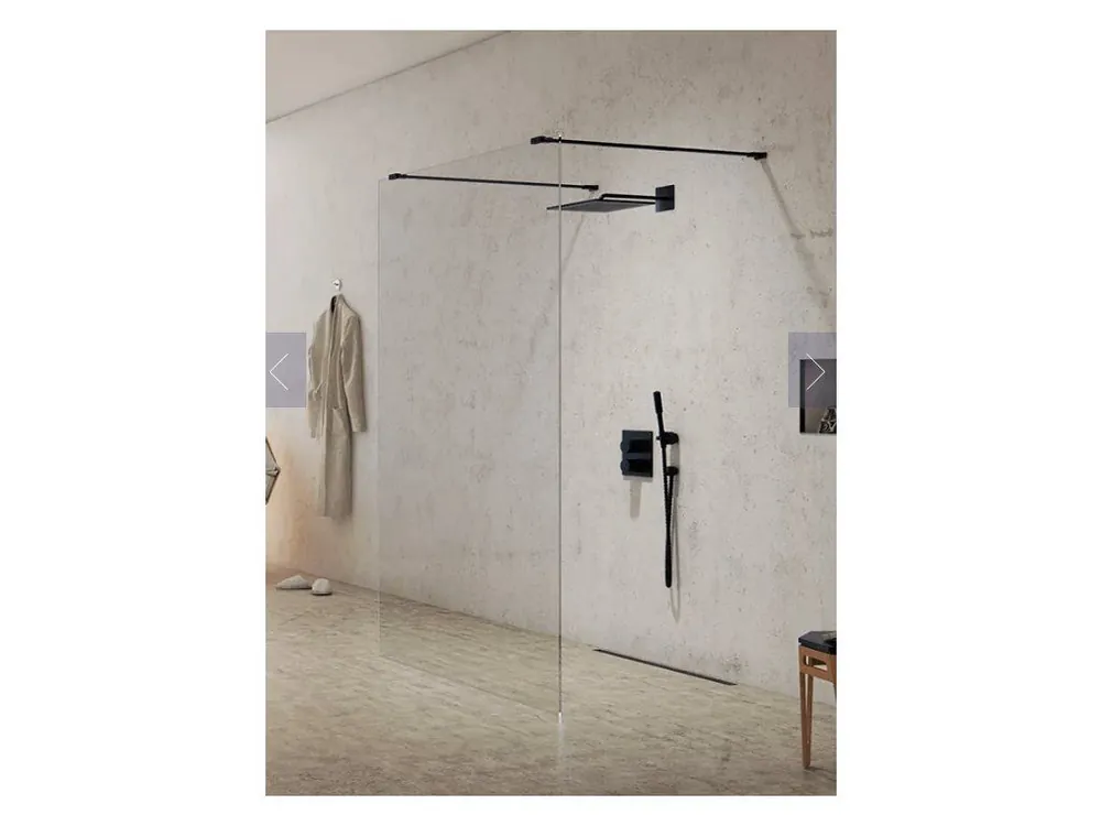 Značkový Walk-In New Modus Black 130 cm průběžný