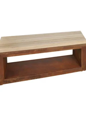 ARTISS Zahradní lavice Corten 110 x 40 x 46 cm Poslední Šance