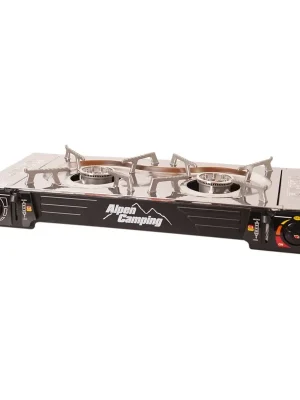 Akční Cena Alpen Camping dvouplotynkový plynový vařič TEXAS