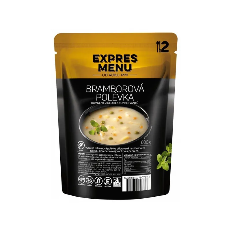 Ihned K Objednání Expres Menu bramborová polévka 2 porce 600g