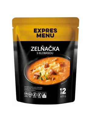 Expres Menu zelná polévka s klobásou 2 porce 600g Oblíbený