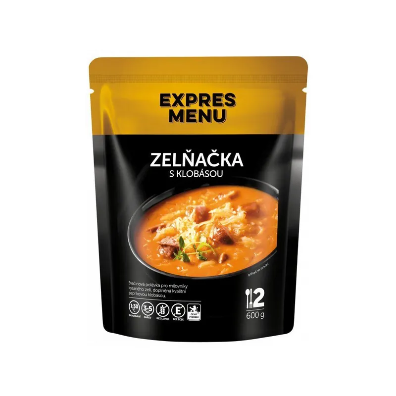 Expres Menu zelná polévka s klobásou 2 porce 600g Oblíbený