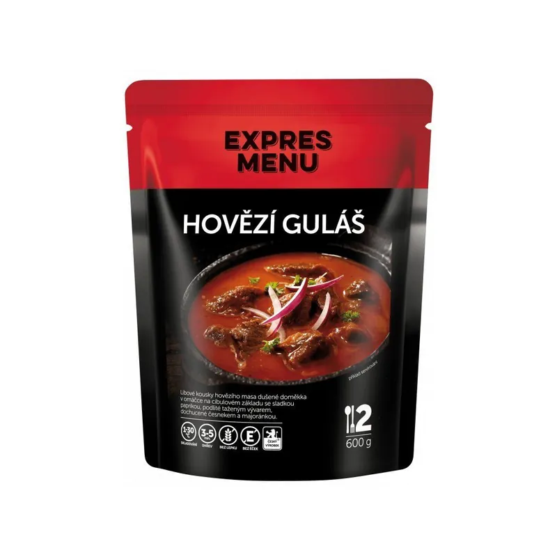 Speciální Cena Expres Menu hovězí guláš 2 porce 600g