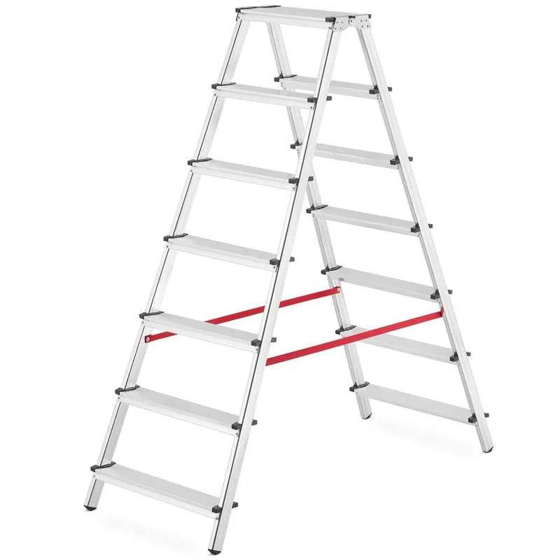 Originální Higher dvoustranný žebřík hliníkový 2x7