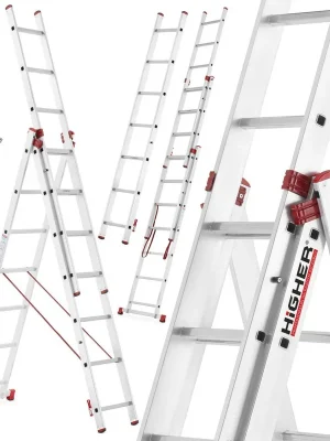 Higher univerzální hliníkový žebřík 3x7 I-6607 Akce