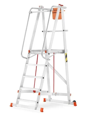 Speciální Cena Higher hliníkový skladový žebřík 5 stupňů 81PRO S-8104 - akce