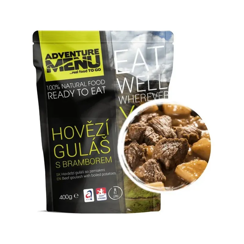 Adventure Menu hovězí guláš s bramborem 400g Akční Nabídka